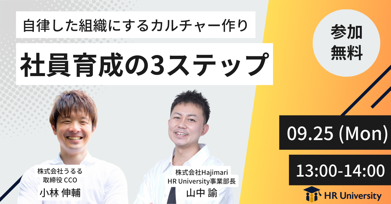 自律した組織にするカルチャー作り 社員育成の３ステップ